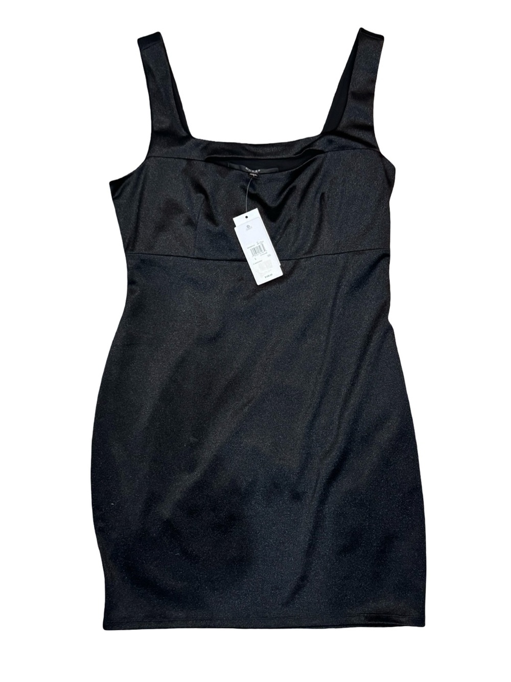 ◾️🔲 Guess St.‎ Jamaica Black Sleeveless Satin Bodycon Cutout Dress 🔲◾️